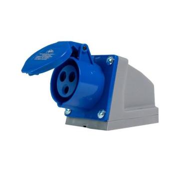 Imagem de Tomada Industrial Sobrepor 2P+T 32a Rohdina 6h IP44 Azul