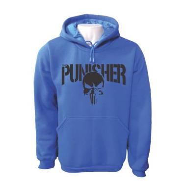 Imagem de Blusa De Moletom Masculina Plus size Justiceiro Punisher XG até XG8, A