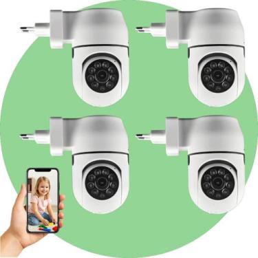 Imagem de Kit Com 4 Câmeras De Segurança Jortan Wifi Interna Hd 360