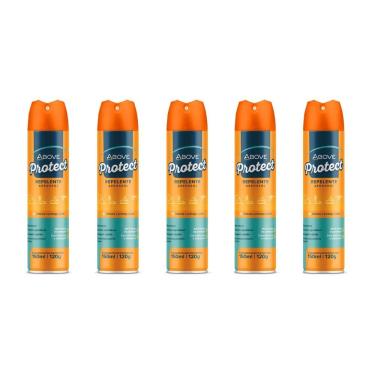 Imagem de Kit 5 Repelente Spray Protect Above Secagem Rápida 150Ml