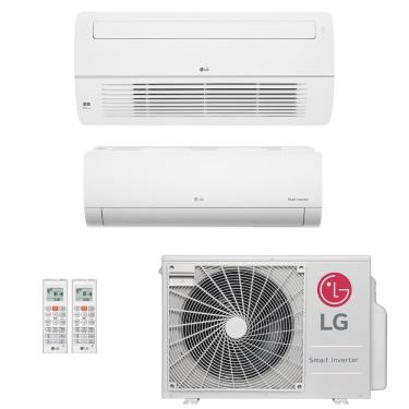 Imagem de Ar-Condicionado Multi Split Inverter LG 18.000 (1x Evap HW 9.000 + 1x Evap Cassete 1 Via 9.000) Quente/Frio 220V R-32