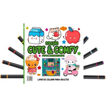 Imagem de Livro de Colorir - Cute & Comfy 12 Canetas Verde 6 Ed.