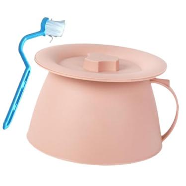 Imagem de Zialofi Cuspideira coberta Cuspideira Banheiro portátil engrossado Mictório noturno Pote de câmara Pote multifuncional para casa Feminino Masculino, Rosa
