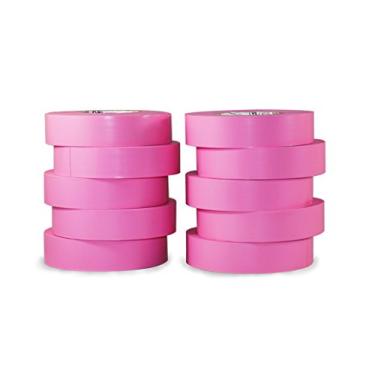 Imagem de T.R.U. EL-766AW Fita elétrica rosa de uso geral 1,9 cm (L) x 1,8 m (C) núcleo listado pela UL/CSA. Fita elétrica de borracha sintética de vinil utilitário (pacote com 10)