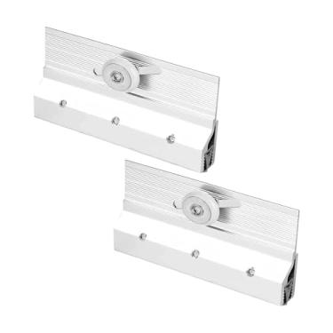 Imagem de KiBcsLic Conjunto de rolos de suporte superior para porta de chuveiro sem moldura M 6053, alumínio, fácil de limpar, à prova d'água, com rolamentos de, 2 Unidades