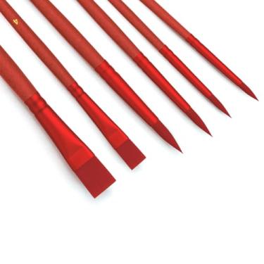 Imagem de Conjunto de pincéis de tinta para pintura acrílica, pincéis de aquarela, pincéis de cabelo de nylon para telas de aquarela, óleo, acrílico, rosto, unhas, miniatura, detalhamento, materiais de arte