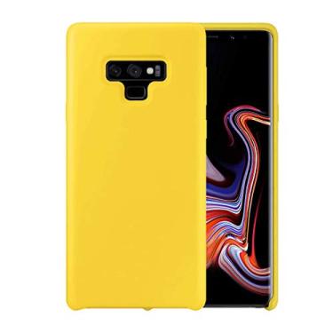 Imagem de Capa de telefone de silicone líquido para Samsung Galaxy Note 9 N960 N960U 6,4 polegadas/à prova de choque/borracha gel/capa de proteção contra quedas amarela