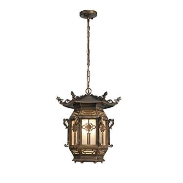 Imagem de Lustre moderno para áreas externas, luminária pendente à prova d'água, lustres vintage de alumínio, luz suspensa criativa, luminária de teto retrô para pátio, corredor, jardim, estrutura de