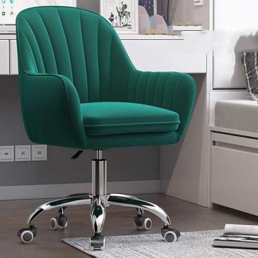 Imagem de Cadeira de escritório ergonômica de veludo cadeiras de escritório ajustáveis com rodízios, carga de 200 kg, cadeira de computador