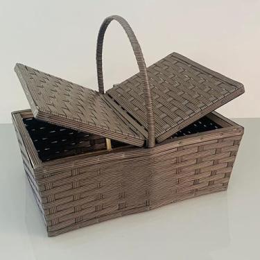 Imagem de Cesta Piquenique em Madeira e Fibras - Design Elegante, Dimensões Inteligentes e Acessório Completo para Momentos Especiais (Bambu Queimado Unico)