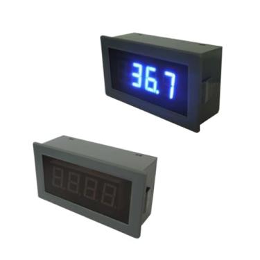 Imagem de NHJLFKSA Tipo T Tensão de Alimentação DC 24V Sonda Termopar Controlador de Temperatura de Carro Display LED Medidor de Temperatura Digital Tipo Universal (Cor: Azul)