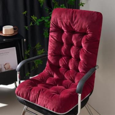 Imagem de UNWAAT Almofadas para cadeira de balanço, almofada de pátio com encosto alto, antiderrapante com tufos, almofadas para cadeira de escritório