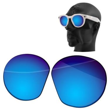 Imagem de Ensky Lentes de reposição HardyShield compatíveis com óculos de sol inteligentes Oakley Meta HSTN OW8002 de 51 mm, Azul gelo espelhado, Meta HSTN