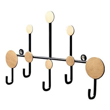 Imagem de Cabide de parede cabideiro para pendurar na parede gancho de metal gancho decorativo para casaco entrada banheiro cozinha roupas armazenamento decorativo 5 peças (cor: A) (A)