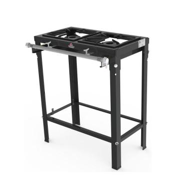 Imagem de Fogão A Gás Baixa Pressão Com Pés Em Aço Carbono E 2 Queimadores Simples PMS-200 Progás