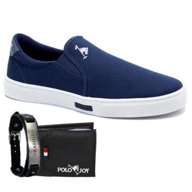 Imagem de Sapatênis Iate Kit Carteira e Pulseira Masculino Dia a Dia - Polo Joy,