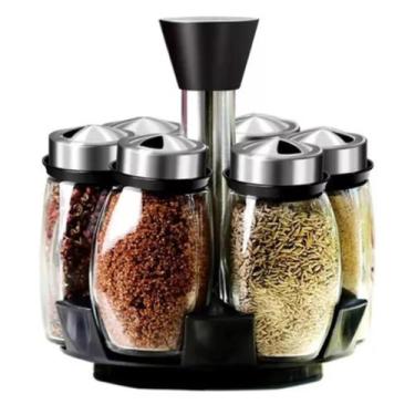 Imagem de Porta Condimentos Temperos Giratório 6 Potes Cozinha Tpg-901 - PGB