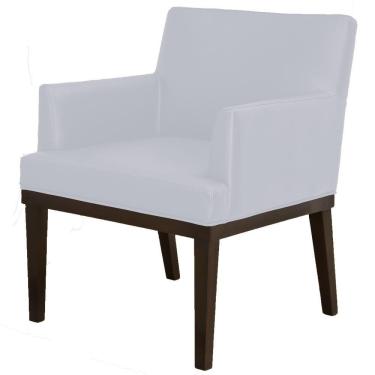 Imagem de Poltrona Decorativa Para Sala de Estar e Recepção Beatriz W01 Corino Branco - Lyam Decor