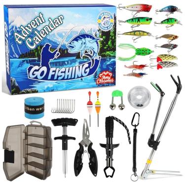 Imagem de Calendário de Advento de Pesca 2025 para Homens Adultos e Adolescentes, Kit de Acessórios de Pesca,Einailvk,
