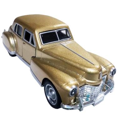 Imagem de Carrinho De Ferro Clássico Fleetwood Miniatura Coleção 1/32 Abertura de Portas Fricção (Dourado)