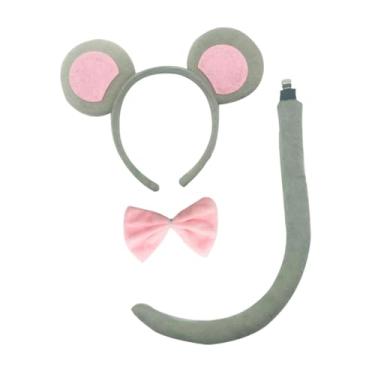 Imagem de Baoblaze Faixa de cabelo com orelhas de rato fofas para performance de para Halloween e baile de máscaras de ano novo, Arco de Cabelo