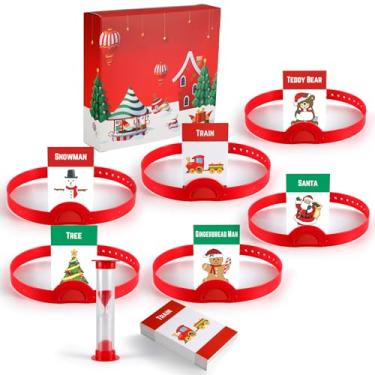 Imagem de Civaner Christmas Guess Who Game for Family Includes Xmas Character Cards, 24 Chips, Timer, Instruction Booklet & Box Headband Guessing Game for Christmas Family Friends Party Favors Supplies