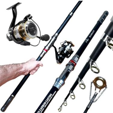 Imagem de KIT DE PESCA PRAIA ALTO MAR MOLINETE 7000 14 ROLAMENTOS VARA 3.60M - 10-40LB - EM CARBONO, PROFISSIONAL, COSTAO, MAR, PESQUEIRO, PESCA PESADA