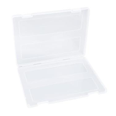 Imagem de Pssopp Estojo Transparente para Armazenamento de Documentos, Caixa de Arquivo de Plástico Com Trava de Fivela Segura, Ideal para Escritório, Sala de Aula, Uso Doméstico (A4)