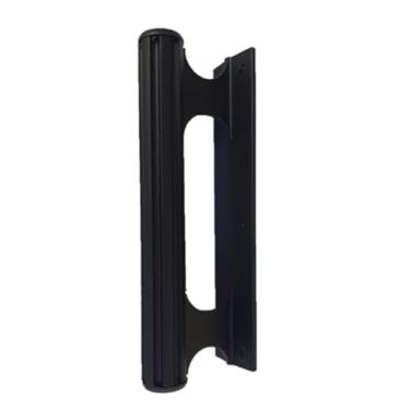 Imagem de Puxador Aluminio Porta Portao Madeira Buzio Reto Preto 150mm GU