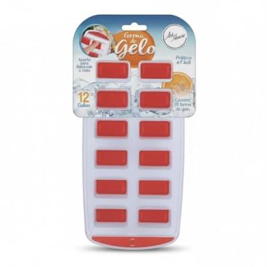 Imagem de Forma de Gelo Plástico Base de Silicone 12 Cubos