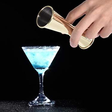 Imagem de Coqueteleira de aço inoxidável 304, ferramenta de medição para bartending com tecnologia de desenho de arame de lixamento para casa, bar, hotel, café, KTV