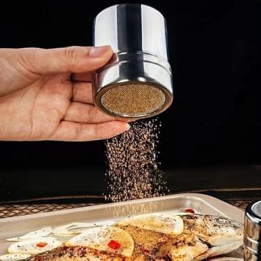 Imagem de 2 peças de coqueteleira em pó, coqueteleira de malha de cacau em pó, dispensador de farinha para chocolate em pó, suprimentos de panificação, utensílios de cozinha