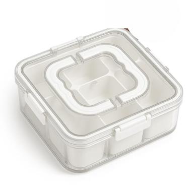 Imagem de caixa organizadora herm�tico armazenar organiza��o multiuso divisorias Removiveis geladeira ferramentas tempero costura pote portatil lancheira