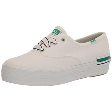 Imagem de Keds Tênis feminino The Platform com cadarço, Branco/Verde, 35