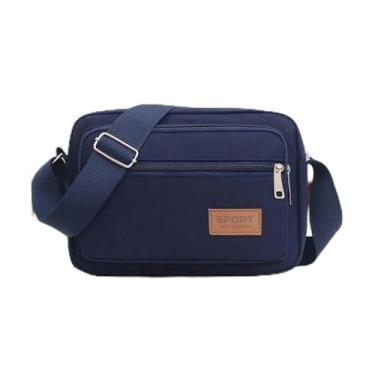 Imagem de Mochila tiracolo masculina portátil para viagem, caminhada, mochila