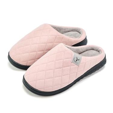 Imagem de Chinelos masculinos de espuma viscoelástica com forro de malha antiderrapante para uso interno e externo, Rosa 9920, 11.5-12.5 Women/9-10 Men