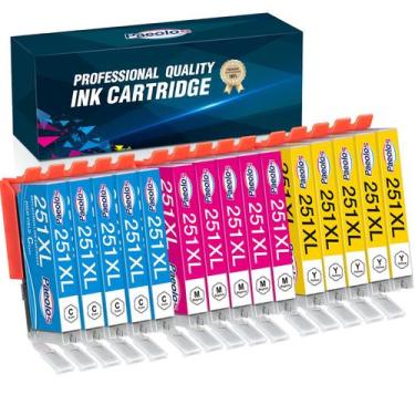 Imagem de Cartuchos de tinta Paeolos 251XL compatíveis com a impressora Canon mx