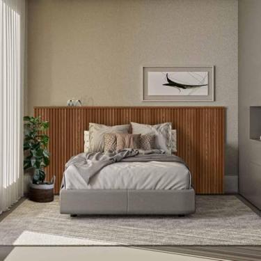 Imagem de Cabeceira Ripada para Cama Queen 241cm Laranjeira - Freijo