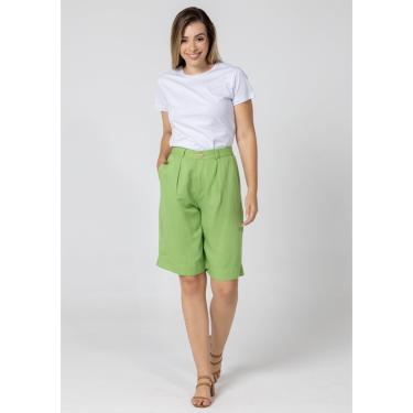 Imagem de Bermuda Linho Pau a Pique Básica Verde