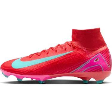 Imagem de Nike Chuteiras de futebol Mercurial Superfly 10 Pro FG de cano alto (HF9433-800, brilho de brasa/verde aurora), Ember Glow/Verde aurora, 42 BR