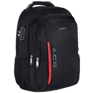 Imagem de Mochila Bolsa Reforçada Notebook Cabo De Aço Luxo  - ACO, Preto