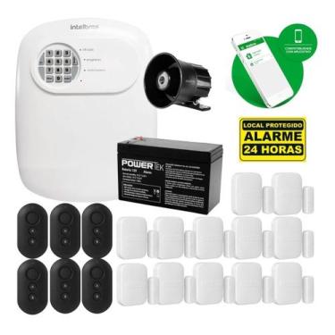 Imagem de Kit Alarme Intelbras 12 Sensores Magnéticos Sf E 6 Controle