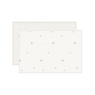 Imagem de Tapete de Atividades Infantil Dupla Face Infantil Parklon PVC Premium Cherry bonbon & Sage beige 190cm x 130cm x 1,2cm