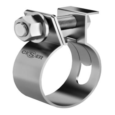 Imagem de Abraçadeira Tipo Mangote AC 32mm 105-117mm Zincado Branco