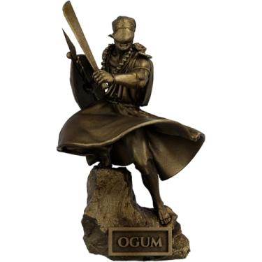 Imagem de Estátua Ogum Umbanda Candomblé - Orixá Guerreiro - Versão 4 (Cor Ouro Velho)