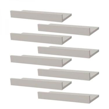 Imagem de Kit 8 Prateleiras Porta Quadros 60 X 10cm Suporte Invisível
