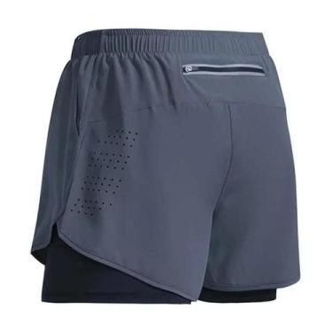 Imagem de Shorts Esportivos Masculinos 2 em 1 - Secagem Rápida com Bolso - Ideal