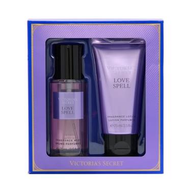 Imagem de Victoria's Secret Conjunto de presente de mini fragrância Love Spell, floral frutado, 75 ml