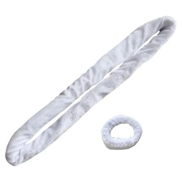 Imagem de Generic Laço de mão profissional multifuncional, prático e de alta resistência, com 40 cm de comprimento e pequeno círculo para circo pole dance, Branco