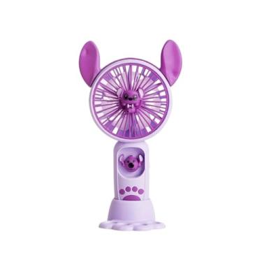 Imagem de Mini Ventilador Ventilador Portatil de Mão com Bateria Recarregável Velocidade AjustavéL Indispensável para As Jovens(Roxo,kit 1)